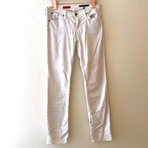AG Jeans Casablanca straight leg cream colored cords sz 27
